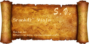 Srankó Viola névjegykártya